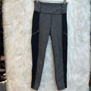 Athleta Metro Drifter High Rise Gray Herringbone leggings